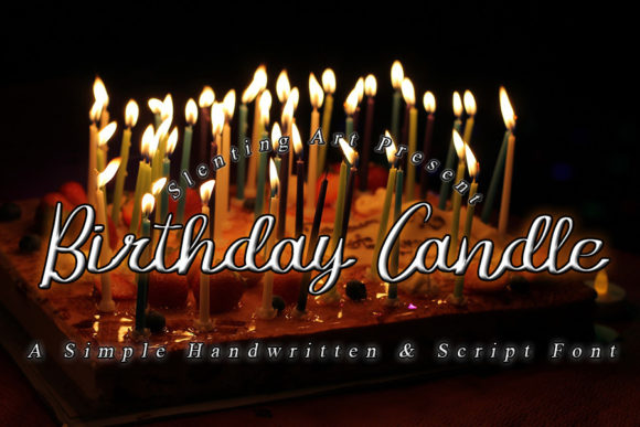 Birthday Candle Font Poster 1