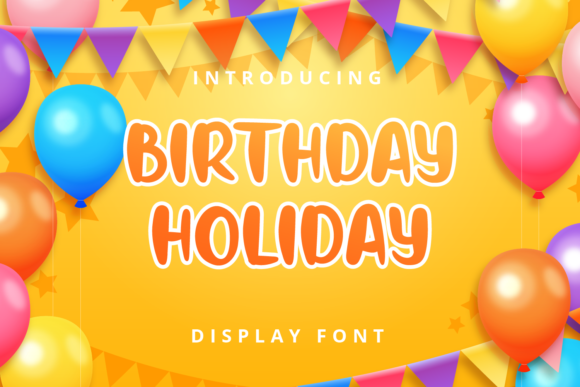 Birthday Holiday Font Poster 1