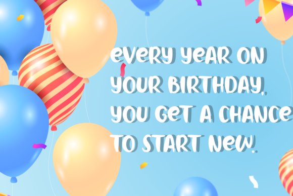 Birthday Holiday Font Poster 2