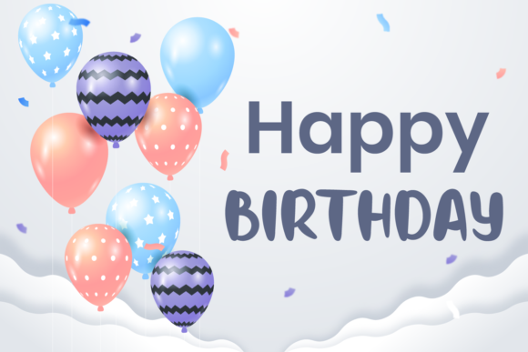 Birthday Holiday Font Poster 4