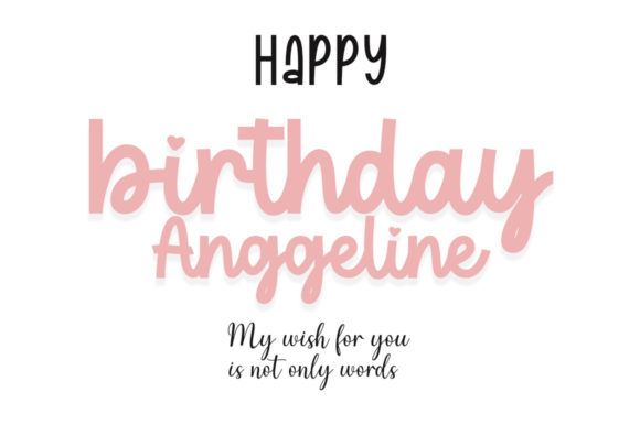 Birthday Lovely Lilia Font Poster 2