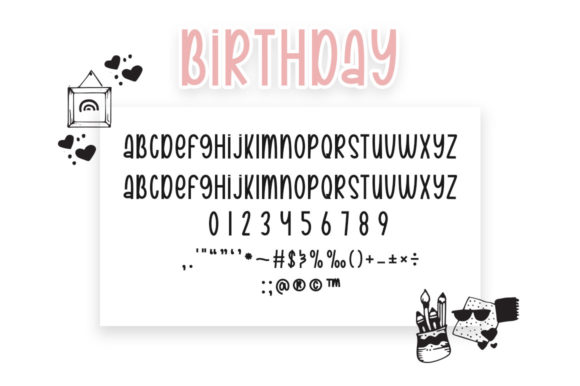 Birthday Lovely Lilia Font Poster 11
