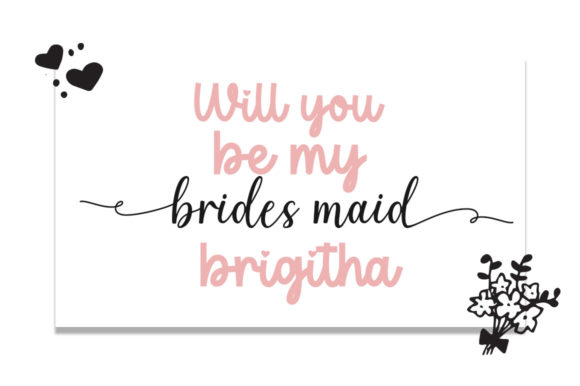 Birthday Lovely Lilia Font Poster 4