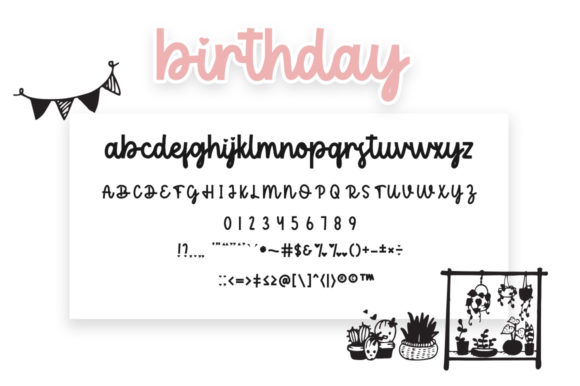 Birthday Lovely Lilia Font Poster 10