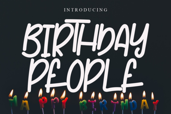 Birthday People Font Poster 1