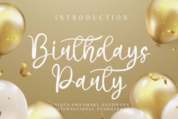 Birthdays Party Font Poster 1