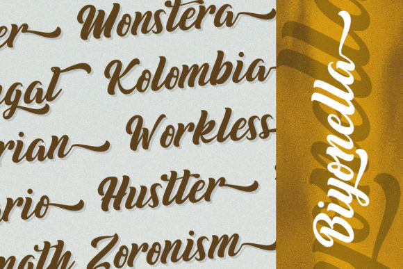 Biyonella Font Poster 2
