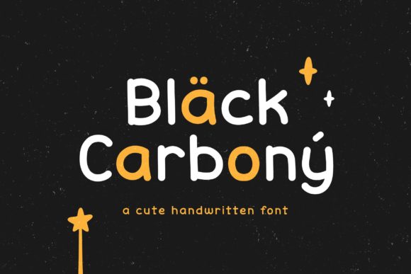 Black Carbony Font Poster 1