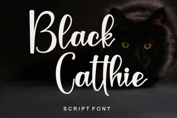 Black Catthie Font Poster 1