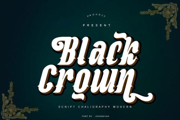 Black Crown Font Poster 1