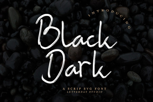 Black Dark Font Poster 1