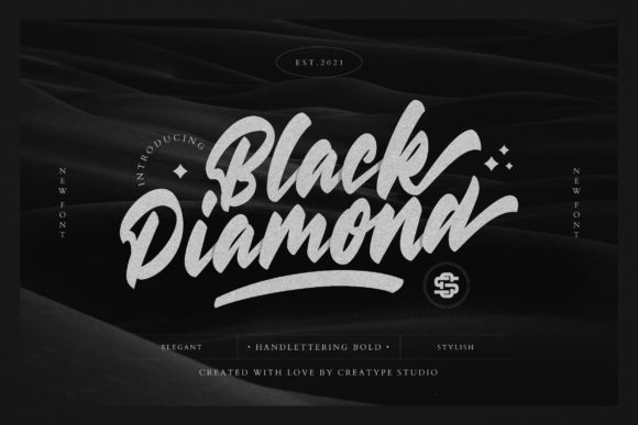 Black Diamond Font Poster 1