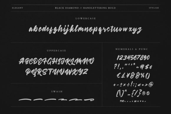 Black Diamond Font Poster 8