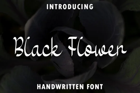 Black Flower Font Black Flower Font Poster 1