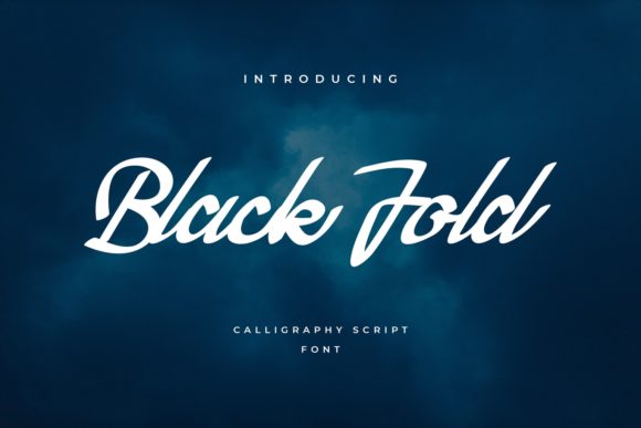 Black Fold Font