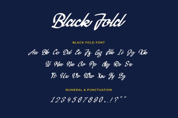 Black Fold Font Poster 3