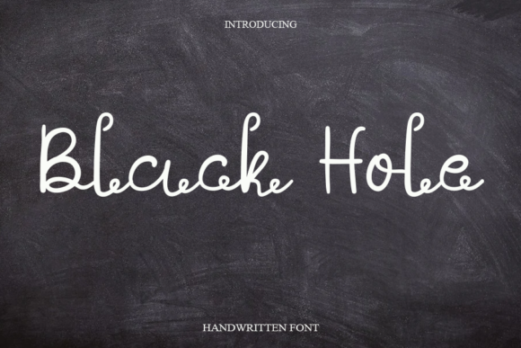 Black Hole Font Poster 1