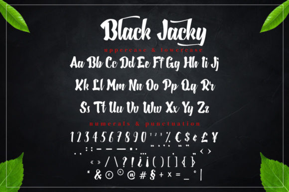 Black Jacky Font Poster 10
