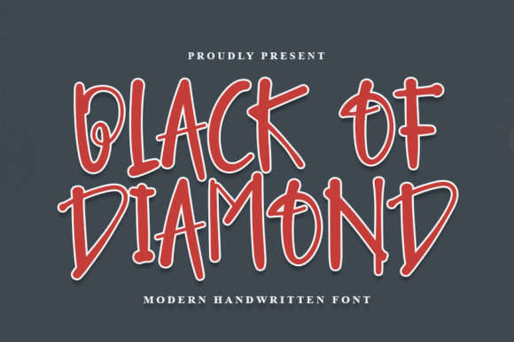 Black of Diamond Font Poster 1