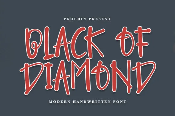 Black of Diamond Font Black of Diamond Font Poster 1