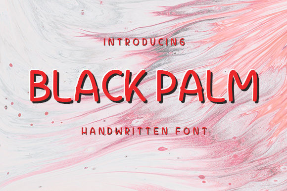Black Palm Font Poster 1