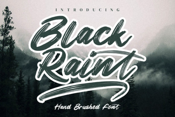 Black Raint Font Poster 1
