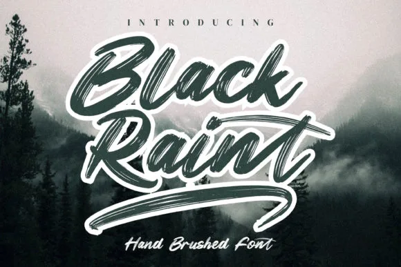 Black Raint Font Black Raint Font Poster 1