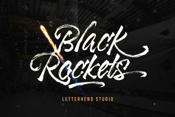Black Rockets Font Poster 1