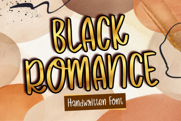 Black Romance Font Poster 1