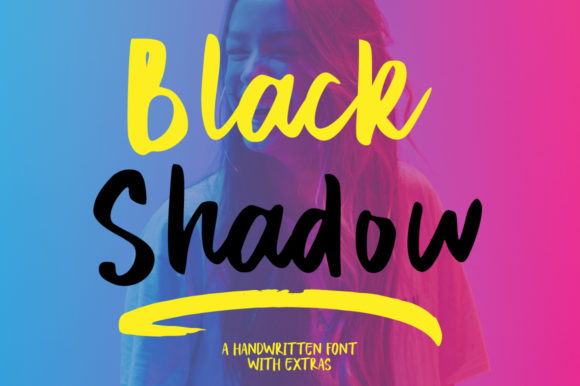 Black Shadow Font Poster 1