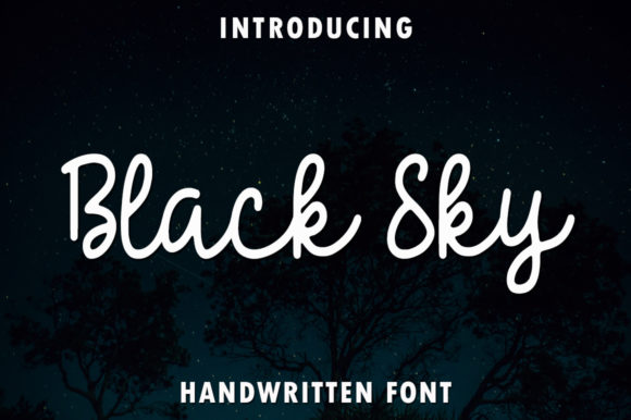 Black Sky Font Poster 1
