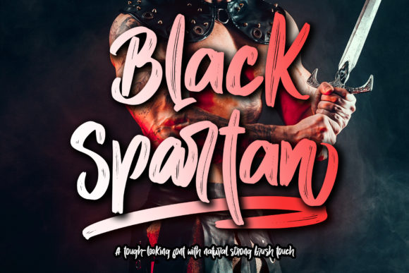 Black Spartan Font Poster 1