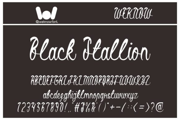 Black Stallion Font Poster 1