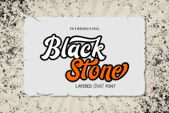 Black Stone Font Poster 1