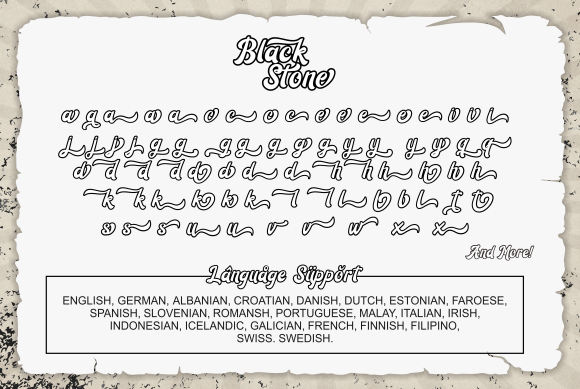 Black Stone Font Poster 11