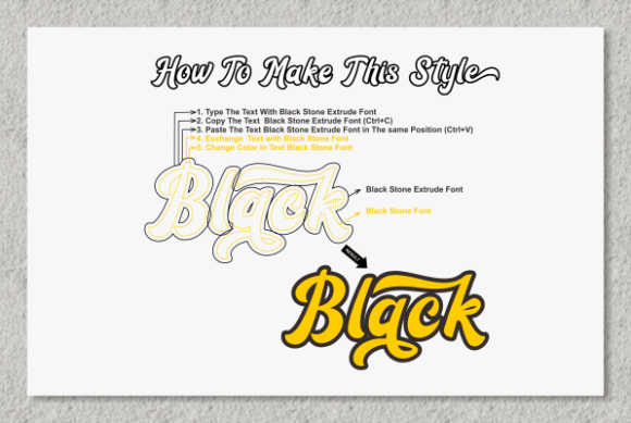 Black Stone Font Poster 7