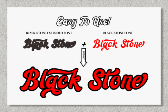 Black Stone Font Poster 8