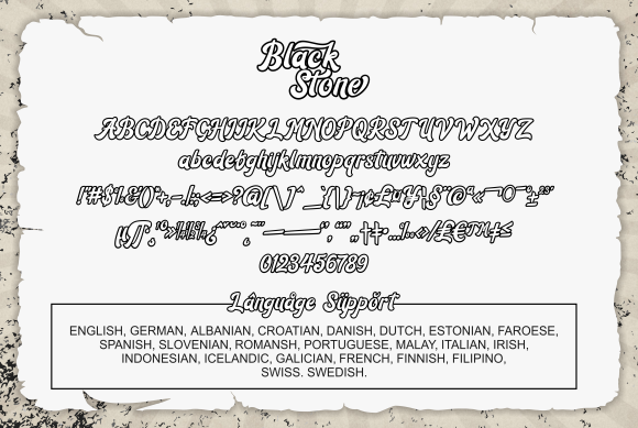 Black Stone Font Poster 10