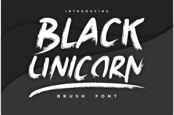 Black Unicorn Font Poster 1