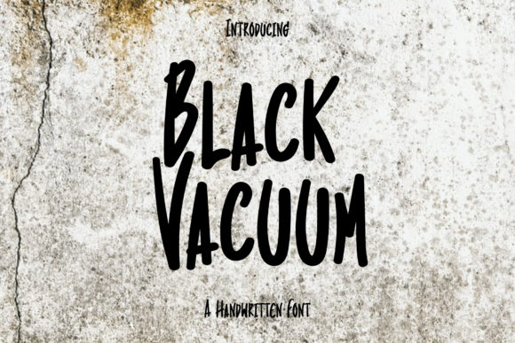 Black Vacuum Font Poster 1