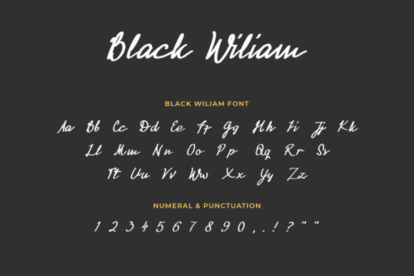 Black Wiliam Font Poster 2