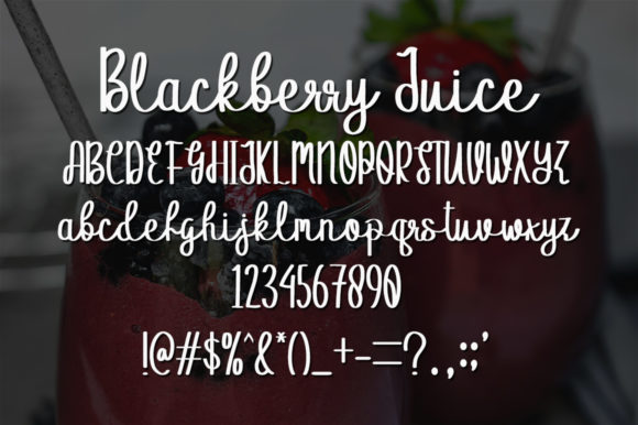 Blackberry Juice Font Poster 5
