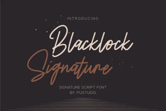 Blacklock Signature Font Blacklock Signature Font Poster 1