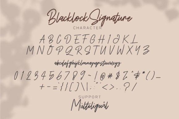 Blacklock Signature Font Poster 6