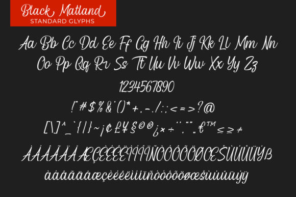 Blcak Matland Font Poster 7