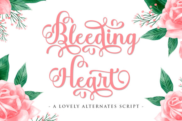 Bleeding Heart Font Poster 1