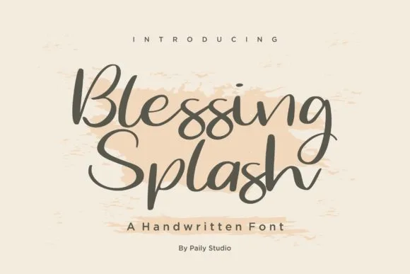 Blessing Splash Font Blessing Splash Font Poster 1