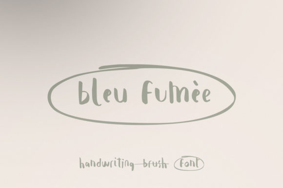 Bleu Fumèe Font Poster 1