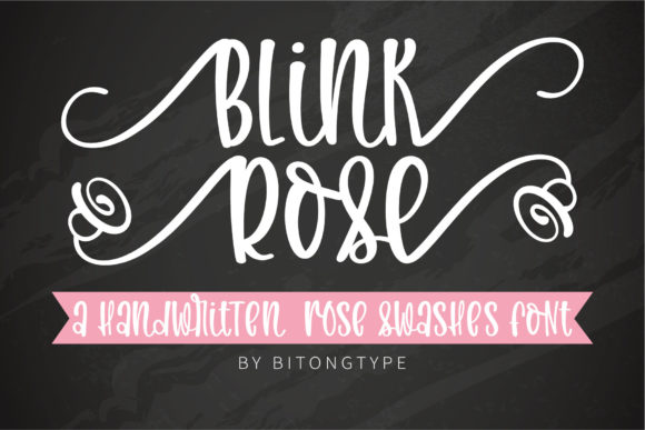 Blink Rose Font Poster 1