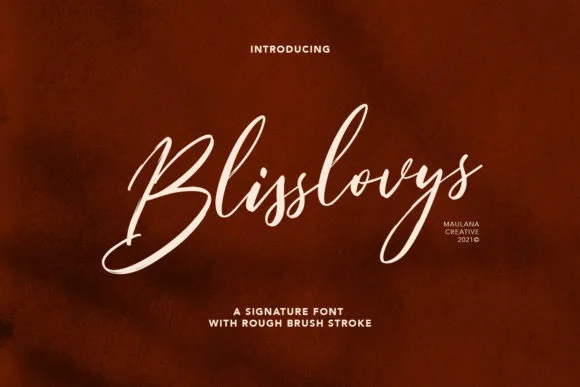 Blisslovys Font Blisslovys Font Poster 1